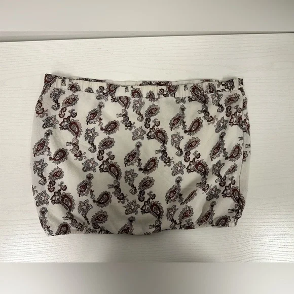 Guess Women's White and Brown Paisley Tube Top Size Small - Picture 3 of 8